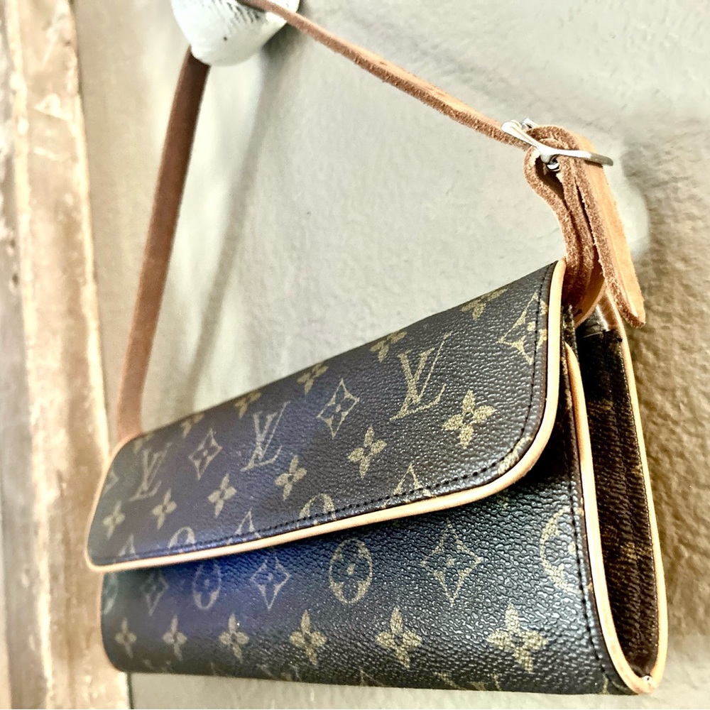 Authentic Louis Vuitton, envelope style 10”x4-1/2“ bag. - Picture 2 of 12